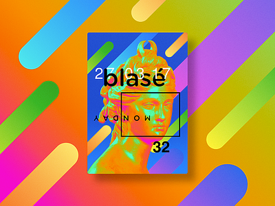 ☝ static eyes☝ #32 • blasé 2017 brazil colours design duotone freelance gradient portfolio poster sculpture type typography