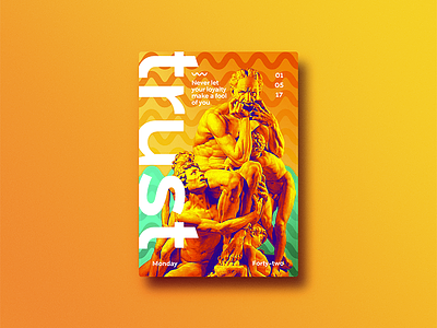☝ static eyes☝ #42 • Trust 2017 brazil colours design duotone freelance gradient portfolio poster sculpture type typography