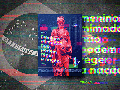 ☝ static eyes☝ #49 • menino mimado 2017 brazil colours design duotone freelance gradient portfolio poster sculpture type typography