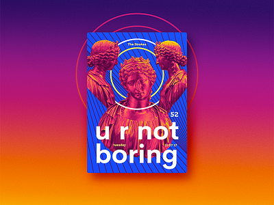 ☝ static eyes☝ #52 • u r not boring 2017 brazil colours design duotone freelance gradient portfolio poster sculpture type typography