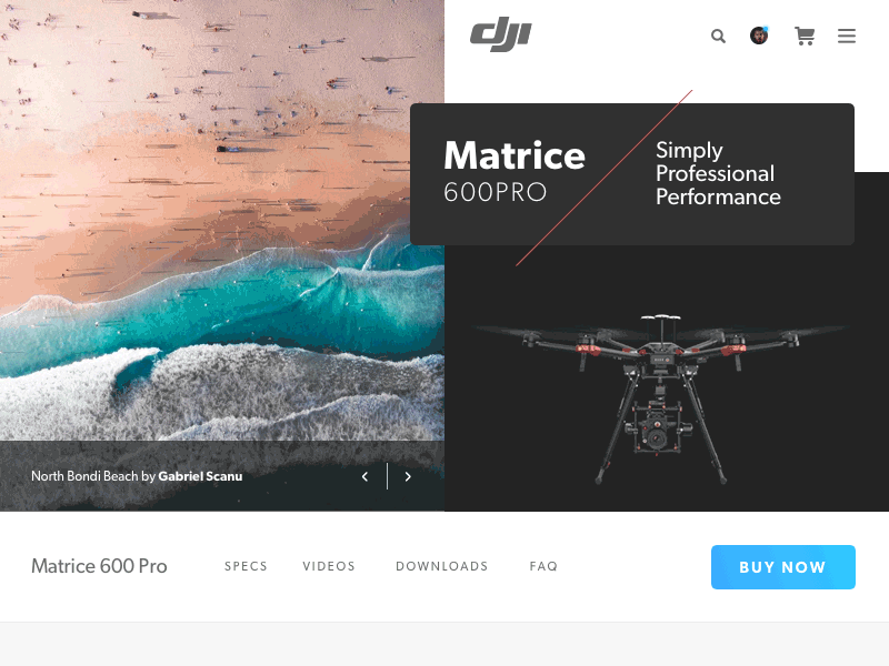 Dji Drone concept design dji drone ecommerce info landing layout loop matrice product ui