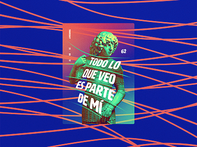 ☝ static eyes☝ #62 • Todo lo que veo es parte de mi 2017 colours design duotone freelance gradient portfolio poster sculpture type typography vaporwave
