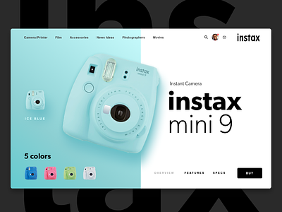 instax by Fujifilm | Daily UI cam design camera colors design inspiration instax trend ui web web design