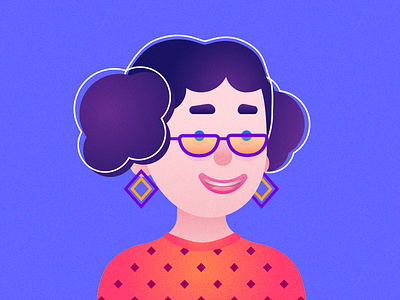 Pretty Purple Lady art character design flat girl icon illustration sketch trend ui ux woman