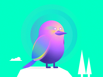 Bird animal art bird character design flat forest icon illustration sketch trend ui
