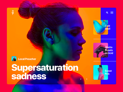 |01| color flat gradient grid landing page layout neon pego ui ux web design website