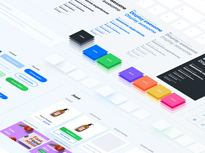 Design System Offset - Printi colorful design system flat gradient icons interaction isometric purple scale design shapes ui webdesign