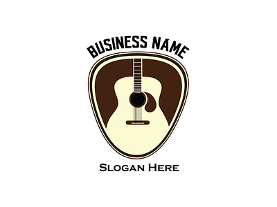 Acoustic Guitar Logo branding design logo