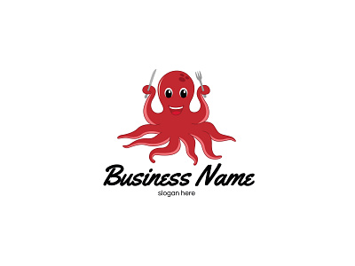 Octopus Restaurant Logo branding design logo