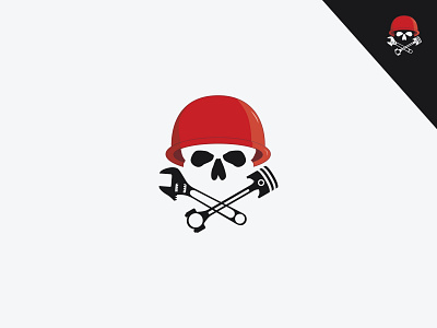 Skull Helmet Logo branding design logo