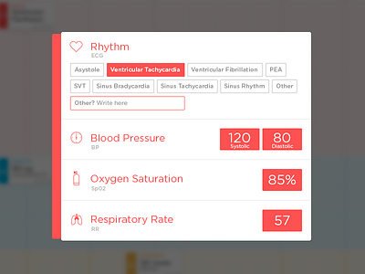 Vitals Popup