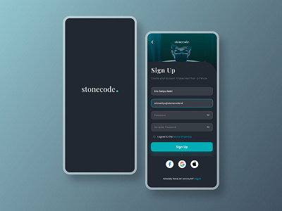 stonecode | Sign Up Screen