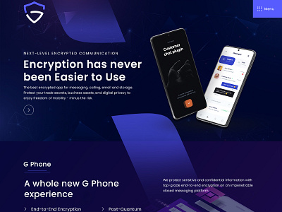 G-Phone design landing mobile app motion graphics technology ui ux web page