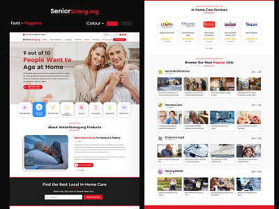 Seniorstrong.org design landing ui ux web page