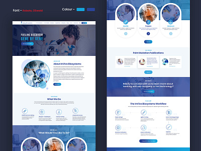 Medical Website design landing ui web page