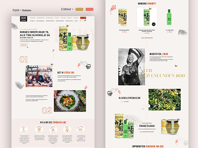 1830 design e commerce food landing product ui web page