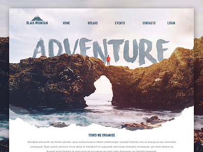 Landingpage For a Adventure Travel website