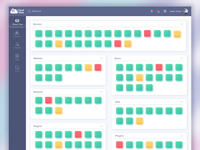 CloudStats Status dashboard backend dashboard down flat latest live status trouble ui up ux