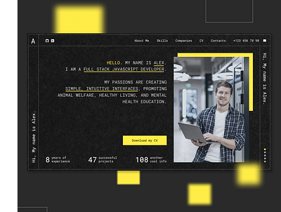 Personal site branding site typography ui ux