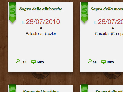 Sagre d'Italia - Festivals list beige festivals green posters wood