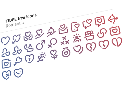 32 Free Tidee Romantic icons