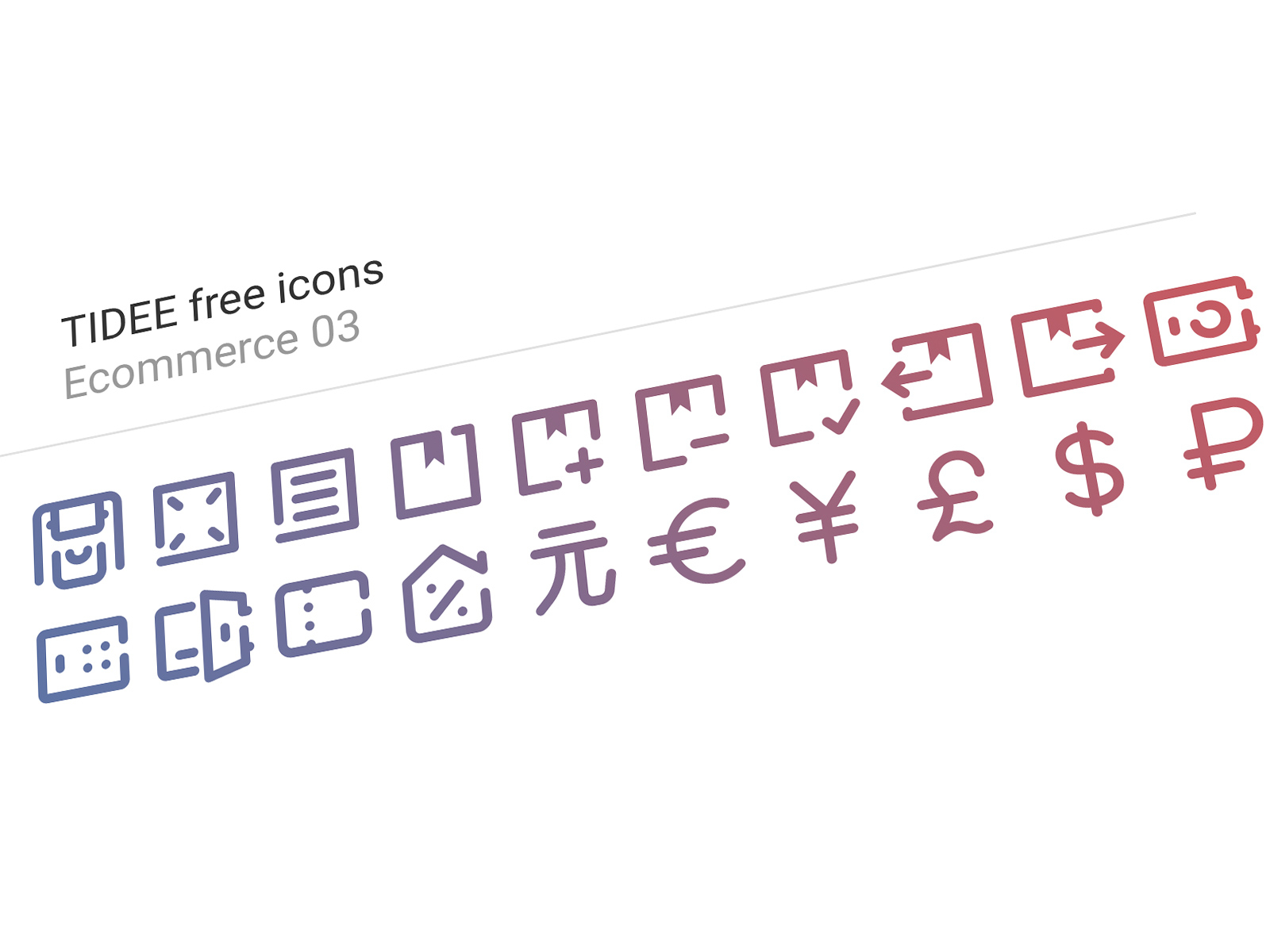 20 Free Tidee Ecommerce icons vol.03 finance ecommerce free freebie vector icojam icons
