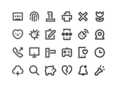 Rudy icons icojam icons interface pack set stock vector
