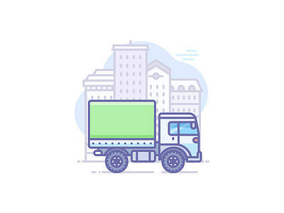 Delivery car city delivery icojam icons illustration shipping truck vector