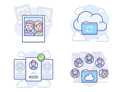 Scenarium update account cloud data folder icojam icons illustration scenarium sync team vector work