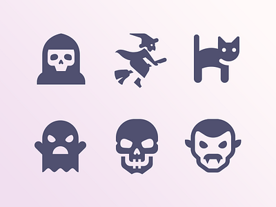 More Halloween icons cat death dracula free ghost grim halloween icons kitty ripper skull vampire witch