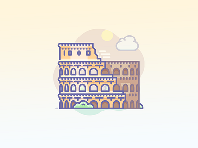 Rome, Colosseum by Icojam on Dribbble