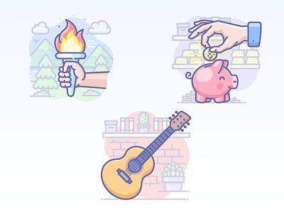 Scenarium vol. 12 released flame guitar icojam icons money music olympic games piggy piggy bank scenarium