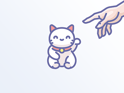 Unigrid new icons cat creation cute god hand icojam icons maneki manekineko mimimi unigrid