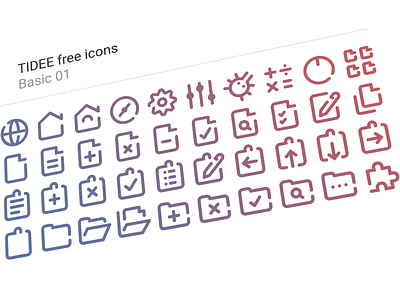 40 Free Tidee Basic icons vol.01