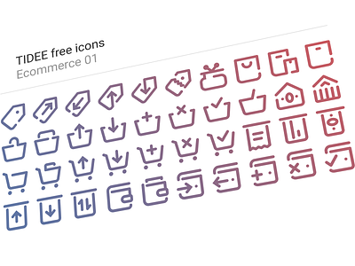 40 Free Tidee Ecommerce icons vol.01