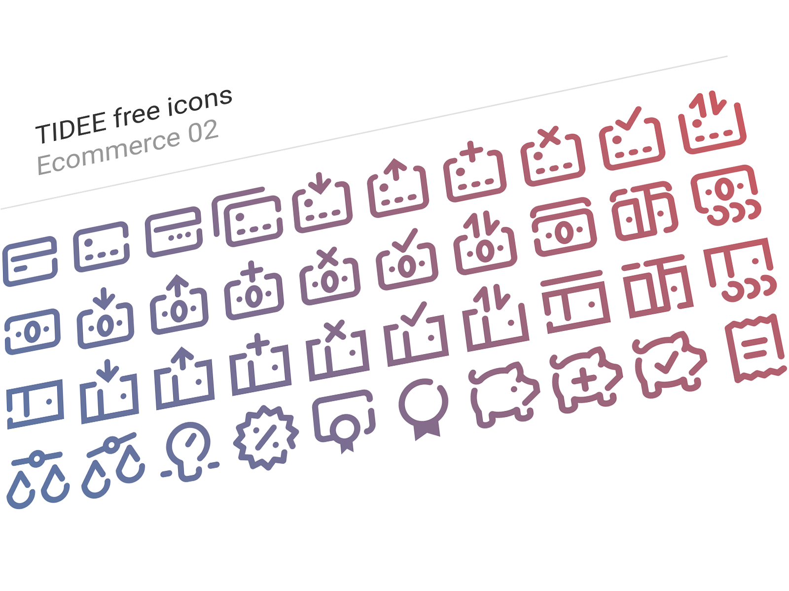 40 Free Tidee Ecommerce icons vol.02 card credit ecommerce finance free freebie icojam icons money vector