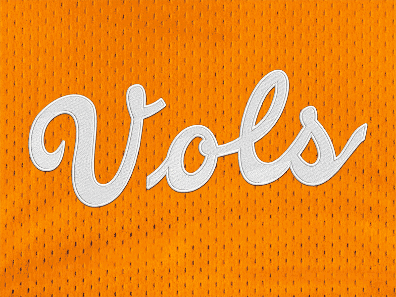 Tennessee Vols Vintage Script basketball jersey knoxville script tennessee uniform ut utk volunteers wordmark