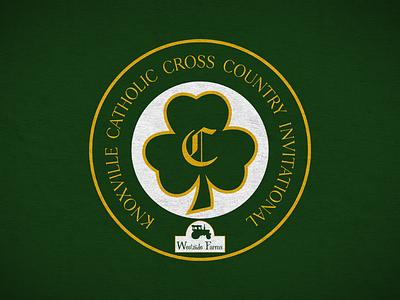 Knoxville Catholic Cross Country Invitational catholic cross country high school knoxville logotype race roundel shamrock