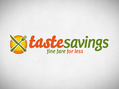 Taste Savings coin food fork knife plate savings taste