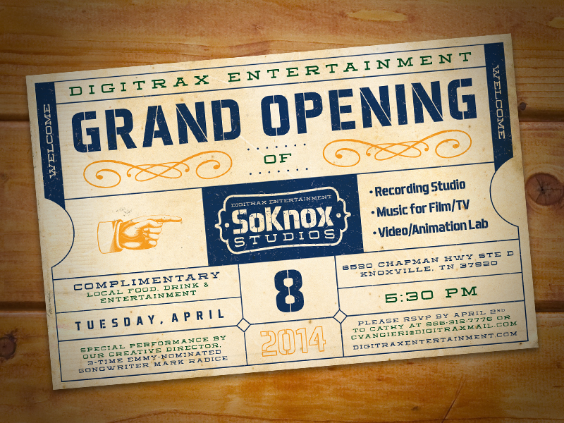 Grand Opening Invitation by Conrad Burry on Dribbble
