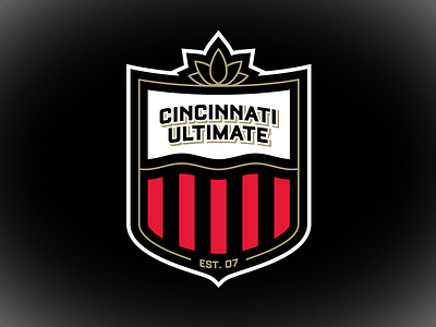 Cincinnati Ultimate crest badge cincinnati crest frisbee logotype ohio ultimate