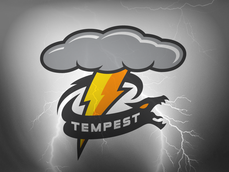 Tempest Esports Logotype lightning dragon esports storm tempest