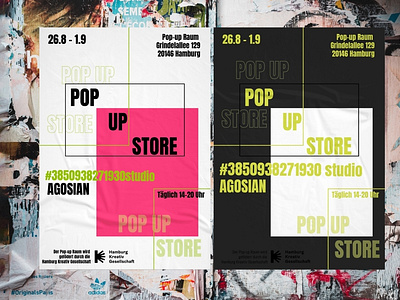 Poster for Pop Up Store in Hamburg