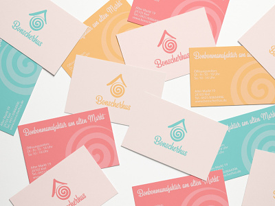 Business cards for Candy shop businesscard candy design logo logotype palette shop