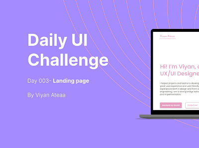 Landing page branding daily ui design minimal portfolio ui ux web website website design