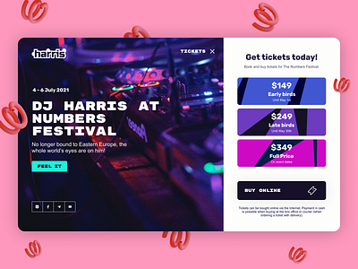 Landing Page for Music Festival branding figma music web design