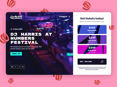 Landing Page for Music Festival