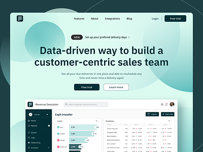 Marketing page for SaaS analytics tool.