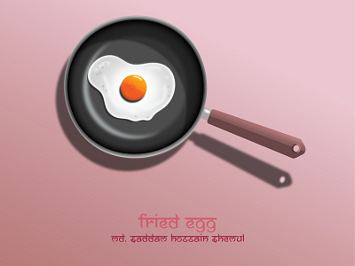 Fried Egg design graphic design illustration realistic vector web