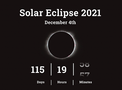 Countdown Timer 014 branding countdown countdown timer dailyui design figma graphic design illustration logo solar eclipse timer ui uidesign uxdesign uxui vector